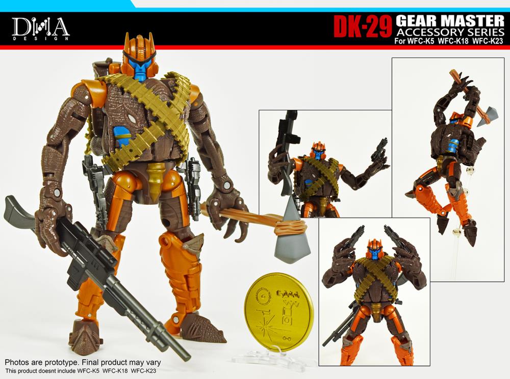 DNA Design DK-29 Gear Master Kingdom Dinobot, More Upgrades Pack